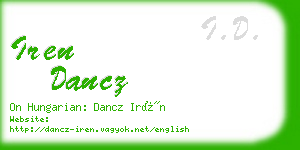 iren dancz business card